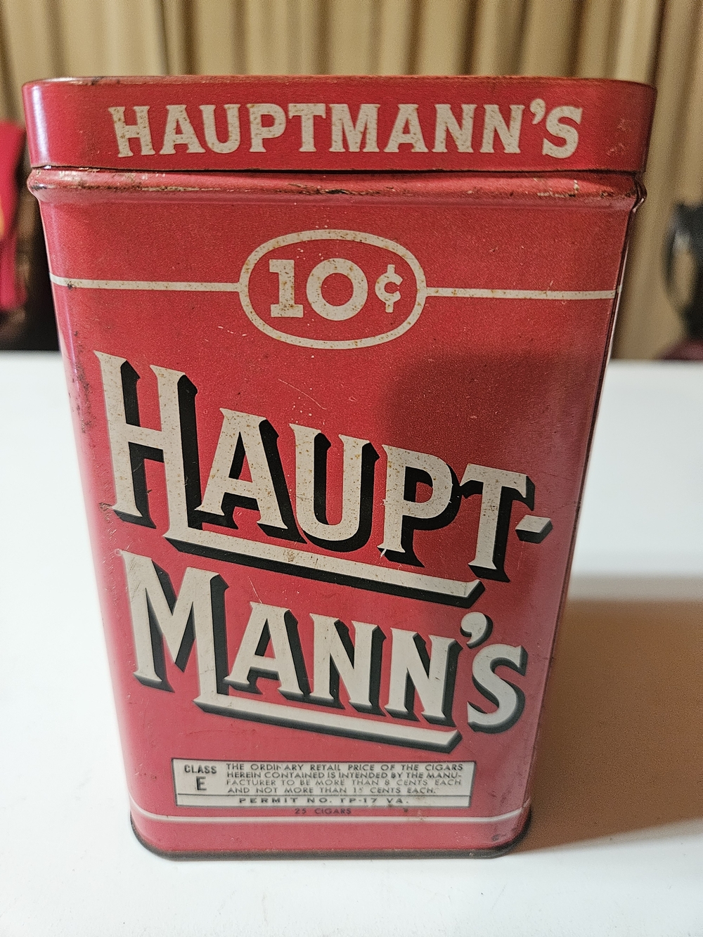 Hauptmann's Vintage Red Tin - HAUPT-MANN'S